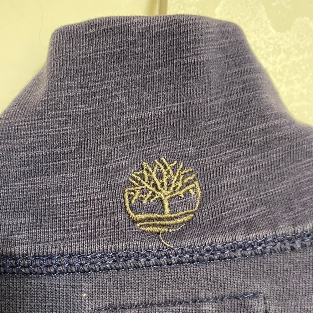 Timberland Full-Zip Cotton Sweatshirt Jacket - Navy Blue - Size L - Picture 8 of 10